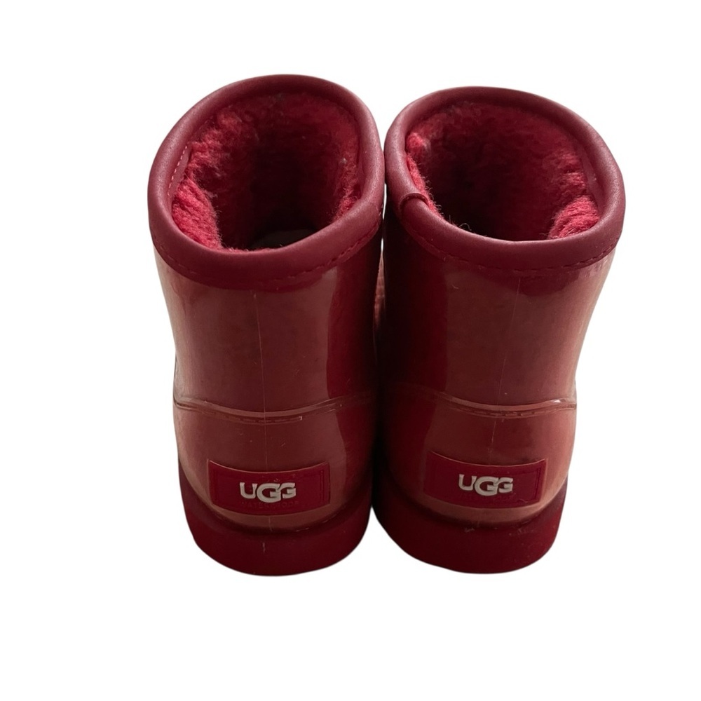 ugg Classic Clear Mini II Red Kida Size 12 - Picture 5 of 8